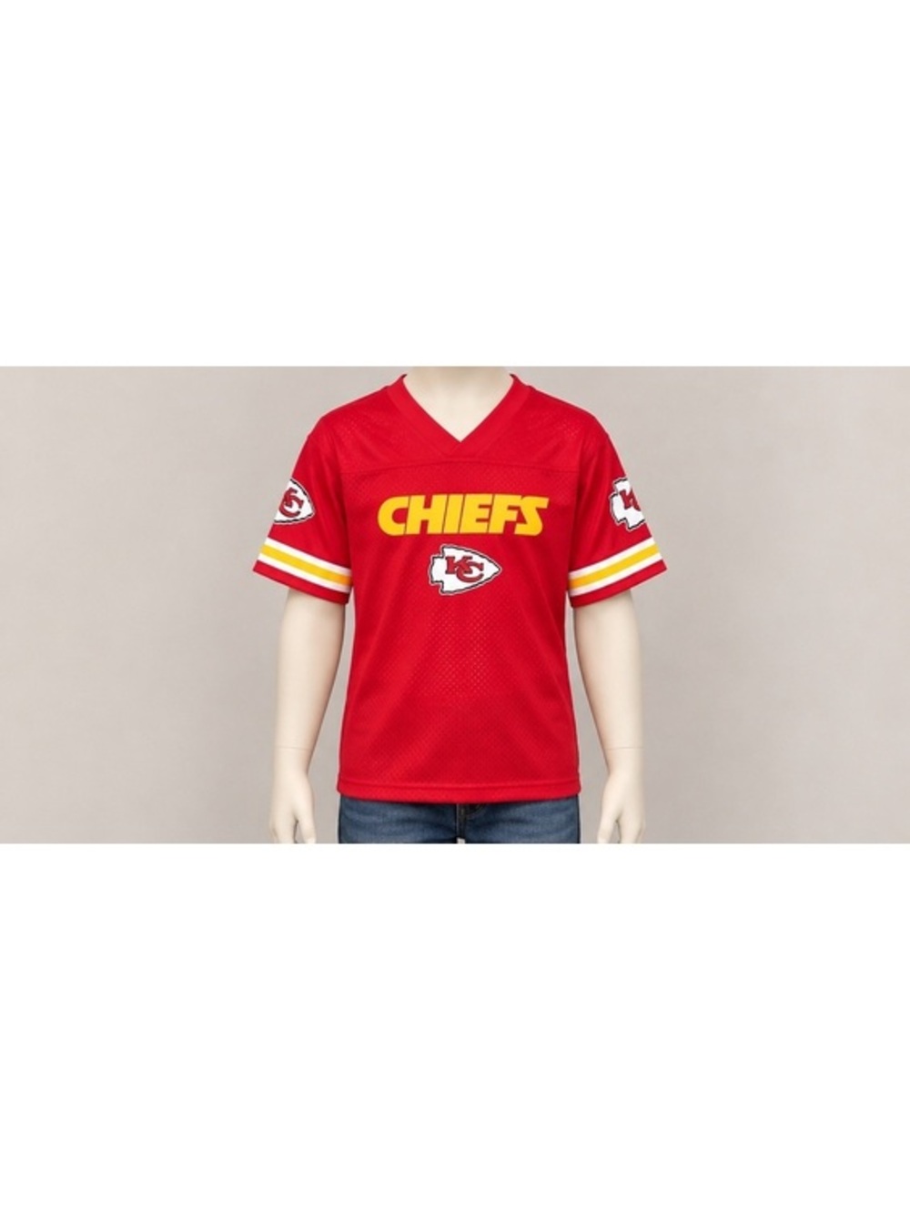 Kansas City Chiefs Football Jersey Youth M Red Mesh Fanatics NFL KC